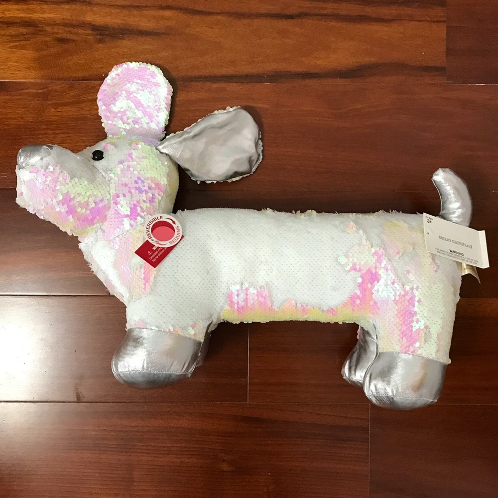 Sequined Cute stuffed toy 19in long approx. - Picture 1 of 6